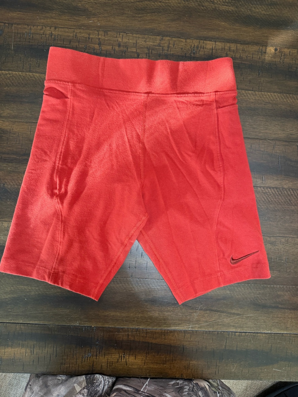 Nike Rust Orange Performance Bike Shorts with Swoosh